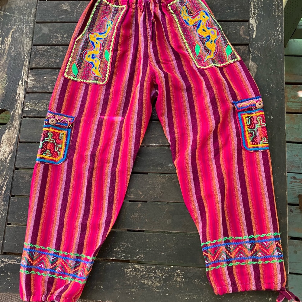 Icaros shipibo embroidered pants and shirt